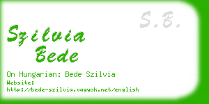 szilvia bede business card